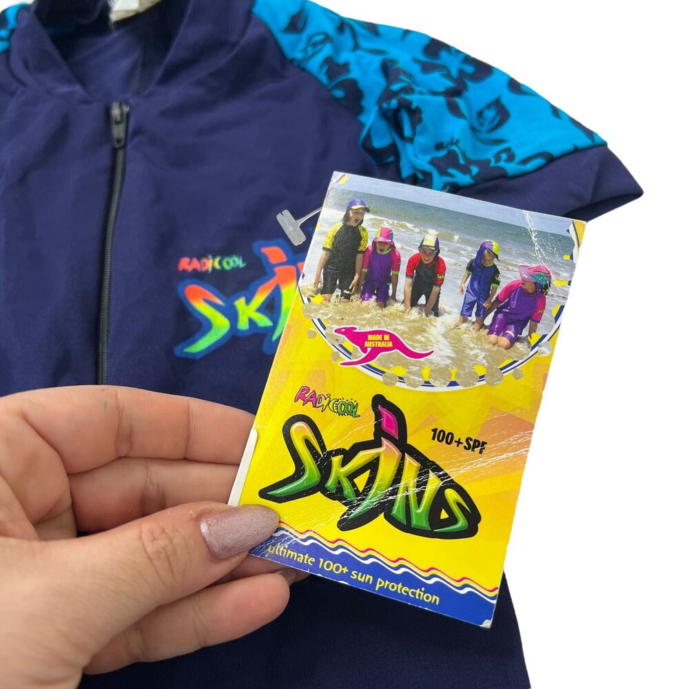 Radicool Skins 100+SPF Short Sleeve Swim Suit Blue NWT Toddler Kids 2, US 2T - Picture 4 of 5